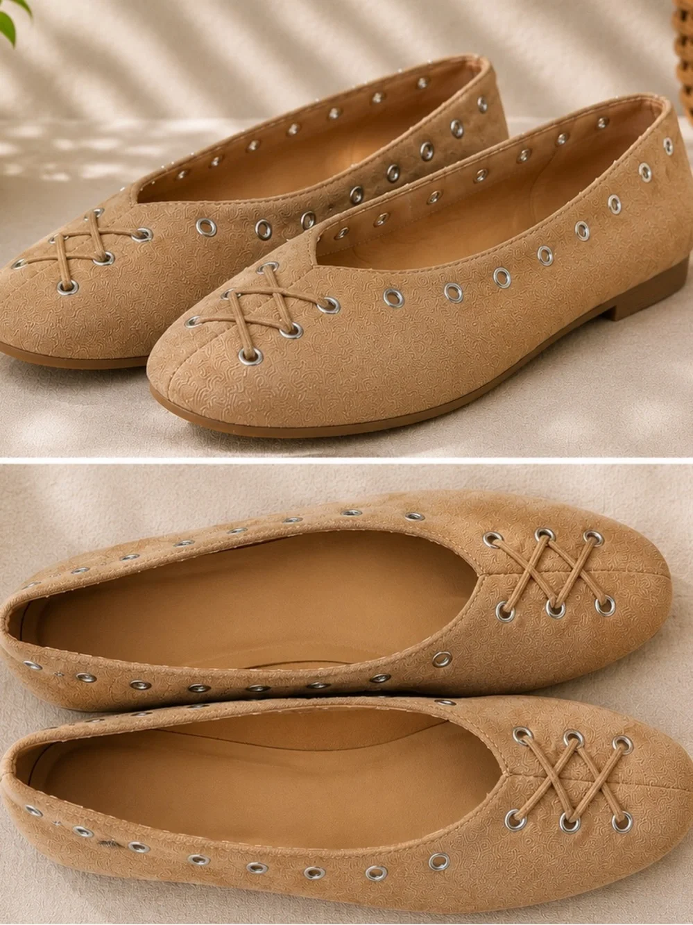 Time and Tru Studded Ballet Flats – Women’s Size 11